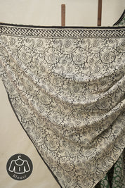 Parrot Green Black HBP Cotton Saree - SRPGBCS2848