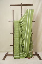Green HBP Cotton Saree - SRGCS3312