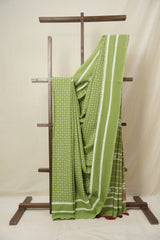 Light Green HBP Cotton Saree- SRLGCS3266