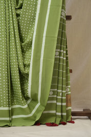 Light Green HBP Cotton Saree- SRLGCS3266