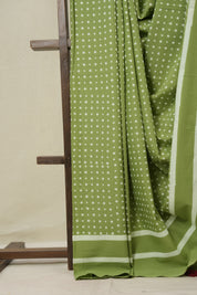 Green HBP Cotton Saree - SRGCS3312