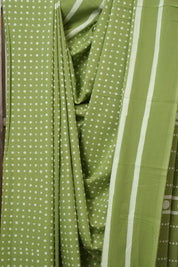 Green HBP Cotton Saree - SRGCS3312