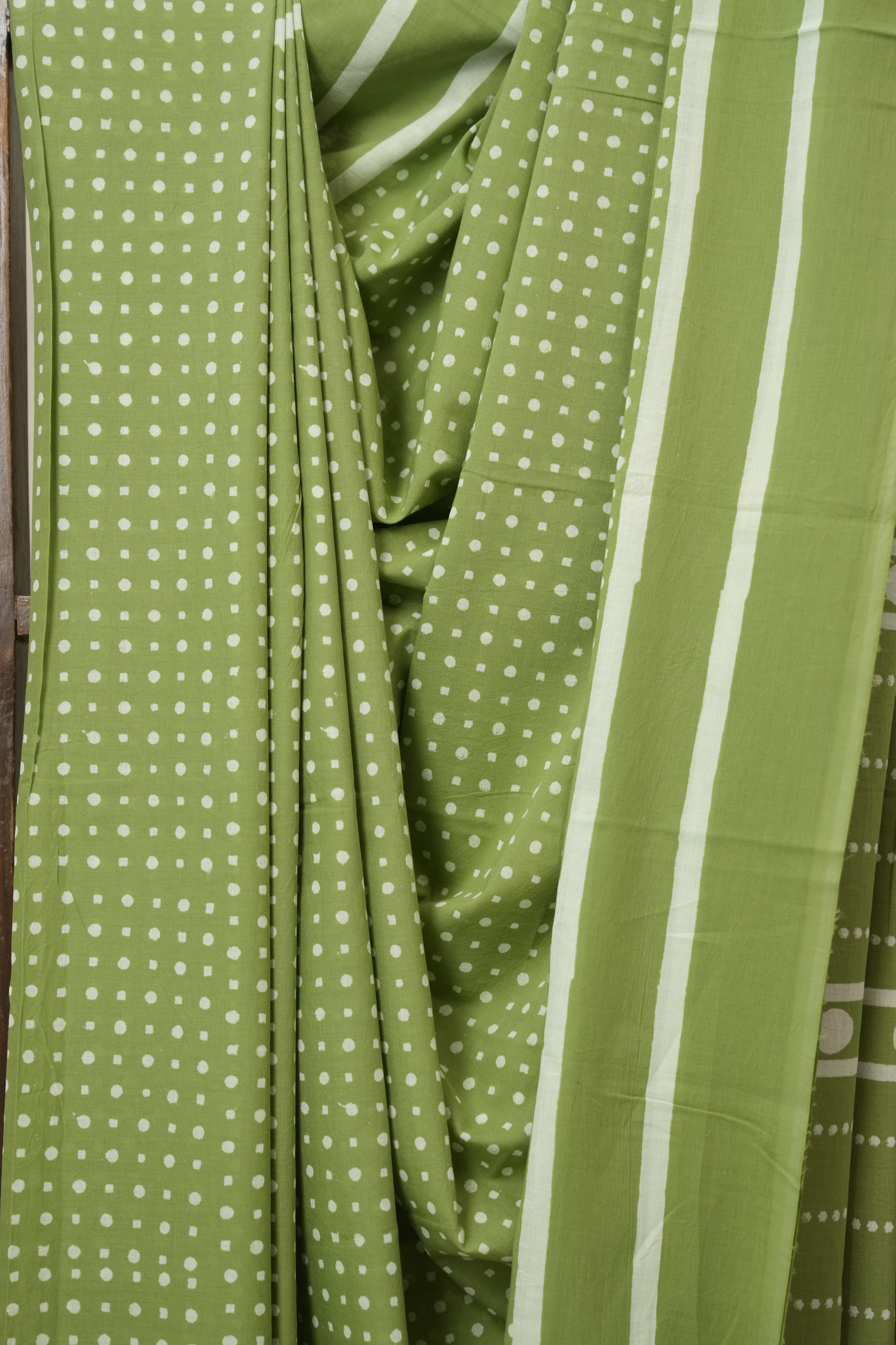 Green HBP Cotton Saree - SRGCS3312