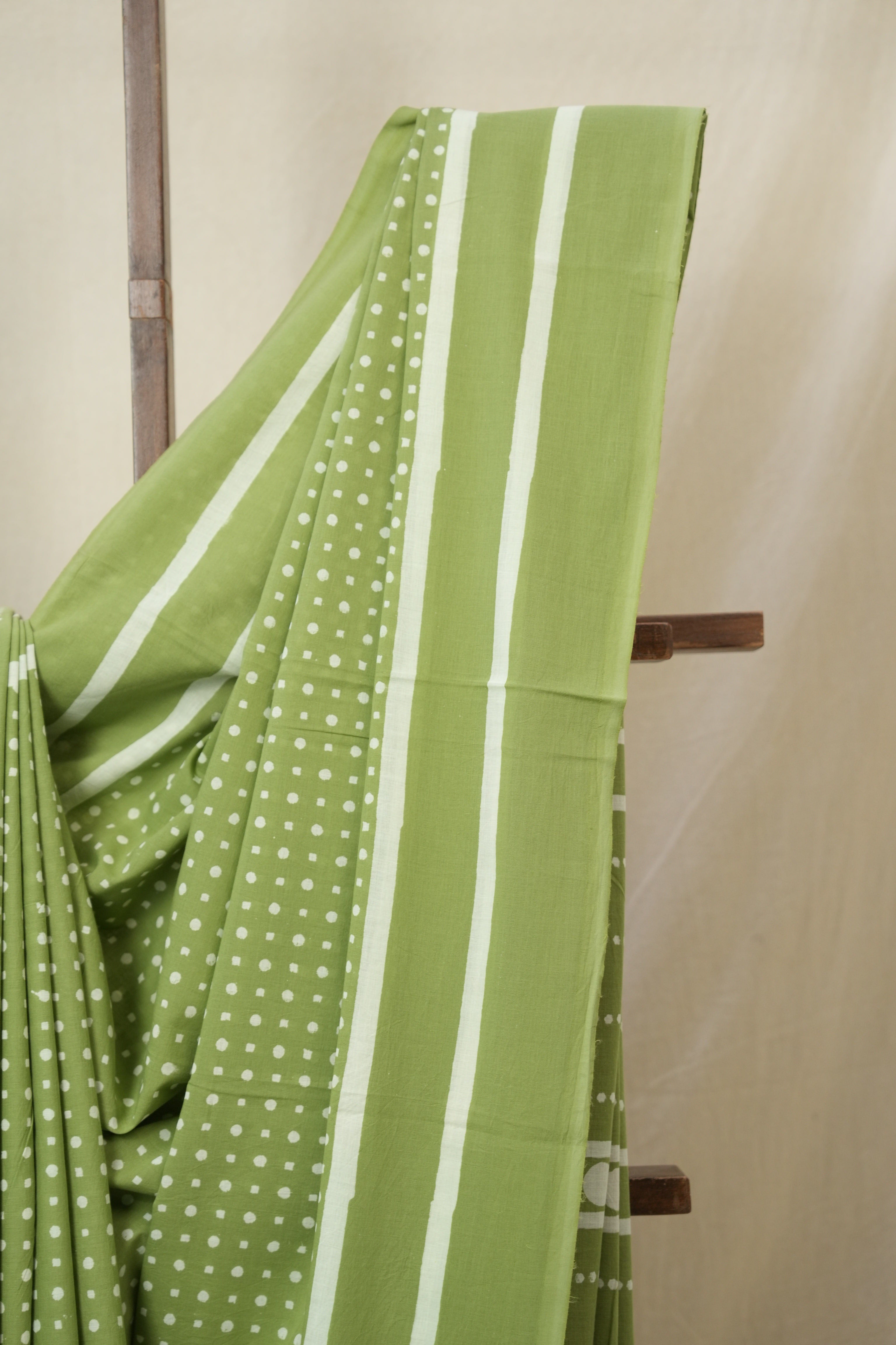 Green HBP Cotton Saree - SRGCS3312