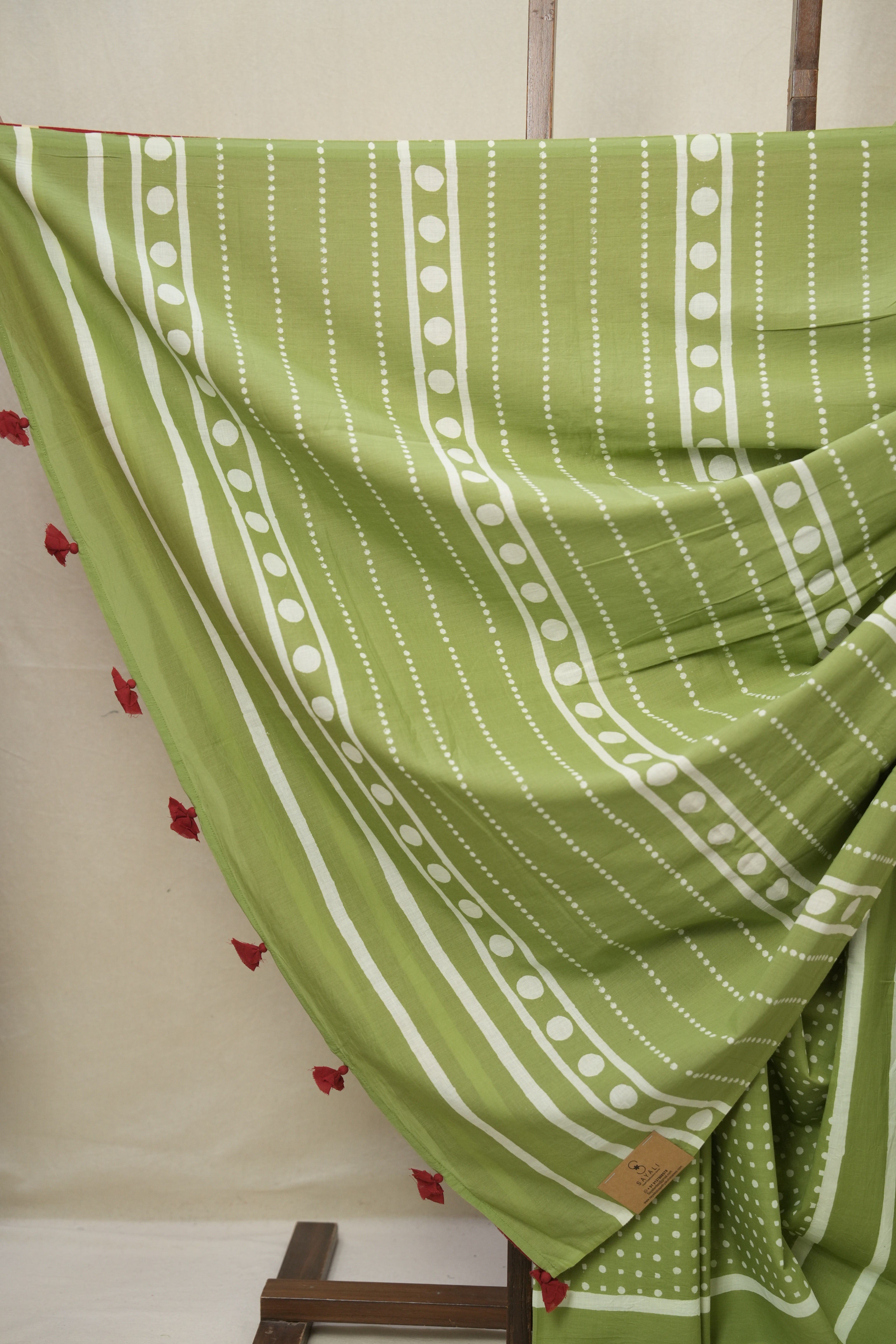 Green HBP Cotton Saree - SRGCS3312