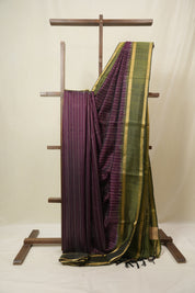 Purple Raw Silk Saree - SRMRSS983