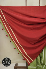 Light Green HBP Cotton Saree- SRLGCS3266