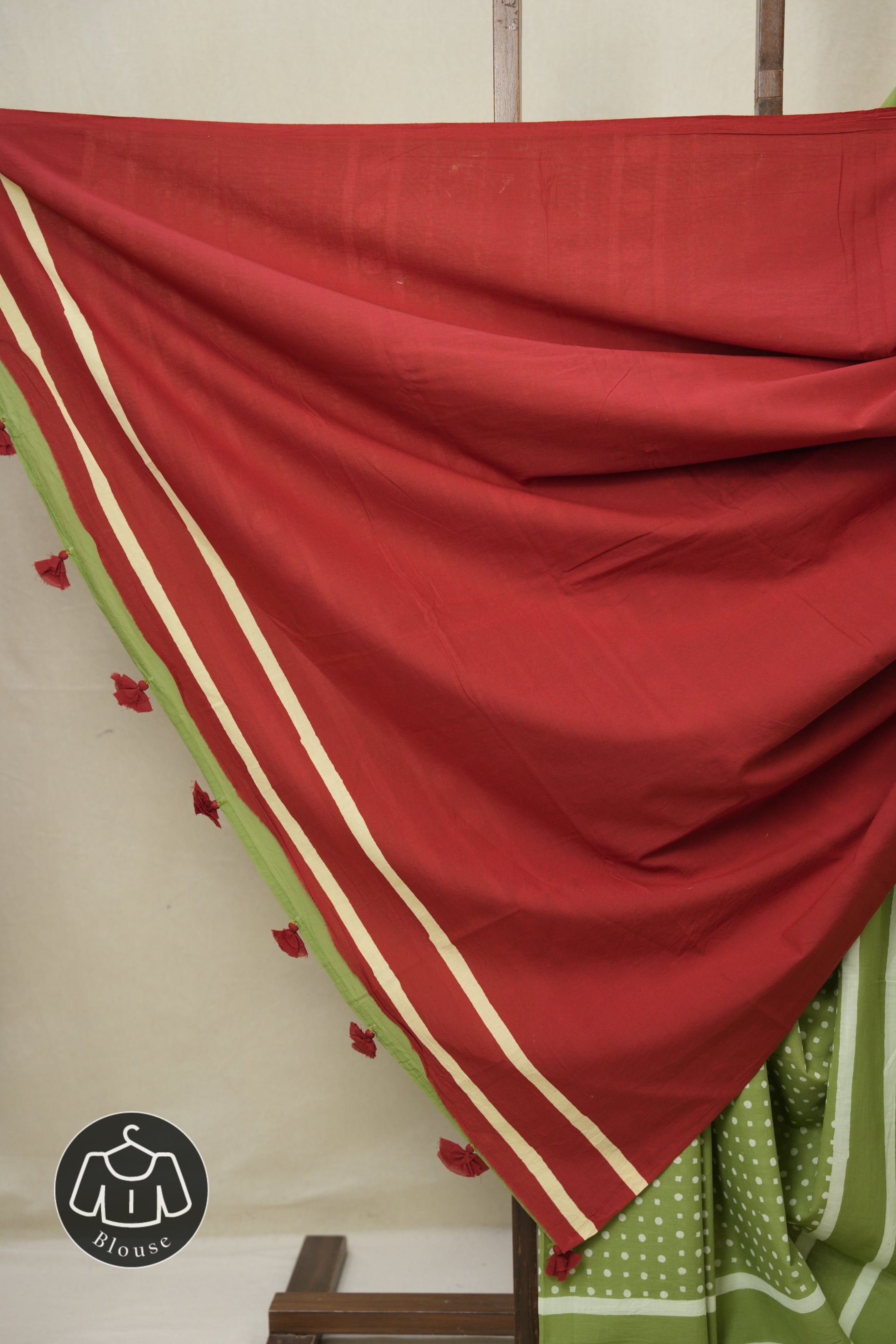 Green HBP Cotton Saree - SRGCS3312