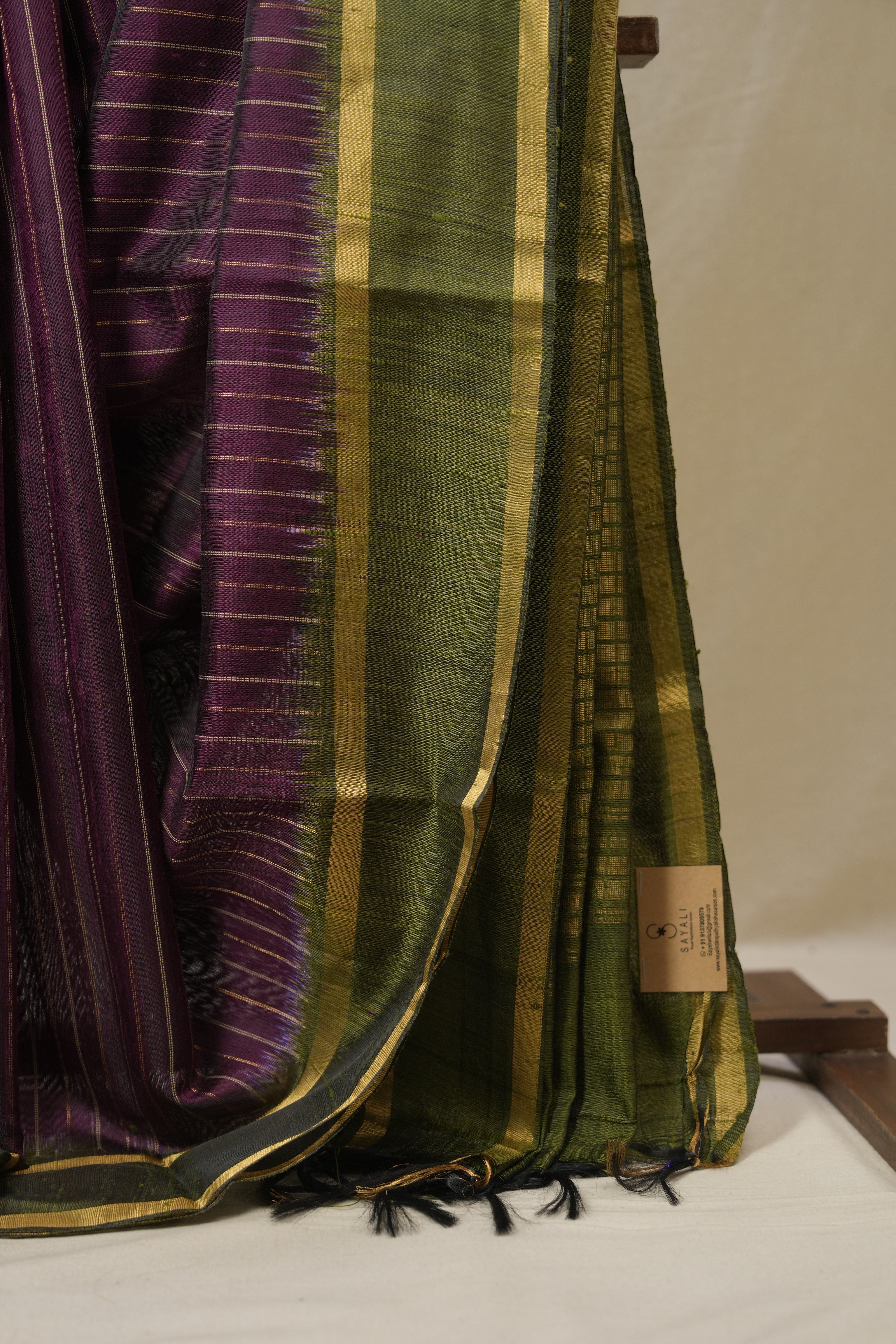 Purple Raw Silk Saree - SRMRSS983