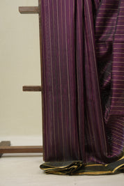 Purple Raw Silk Saree - SRMRSS983
