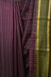 Purple Raw Silk Saree - SRMRSS983
