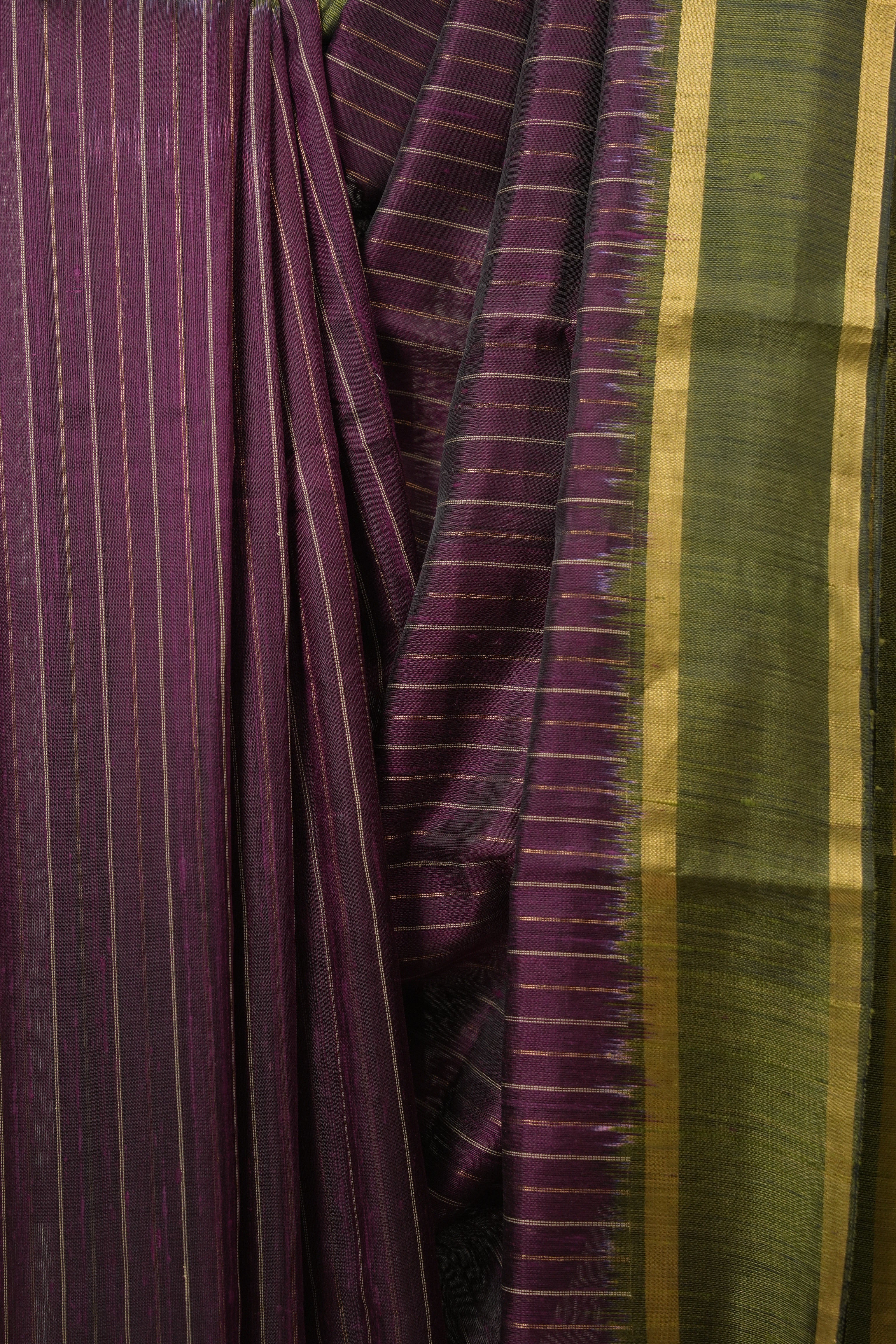 Purple Raw Silk Saree - SRMRSS983