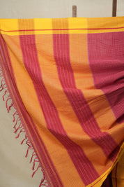 Red Big Checks Cotton Patteda Anchu Saree - SRRPAS172