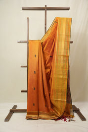Orange Raw Silk Saree - SRORSS980