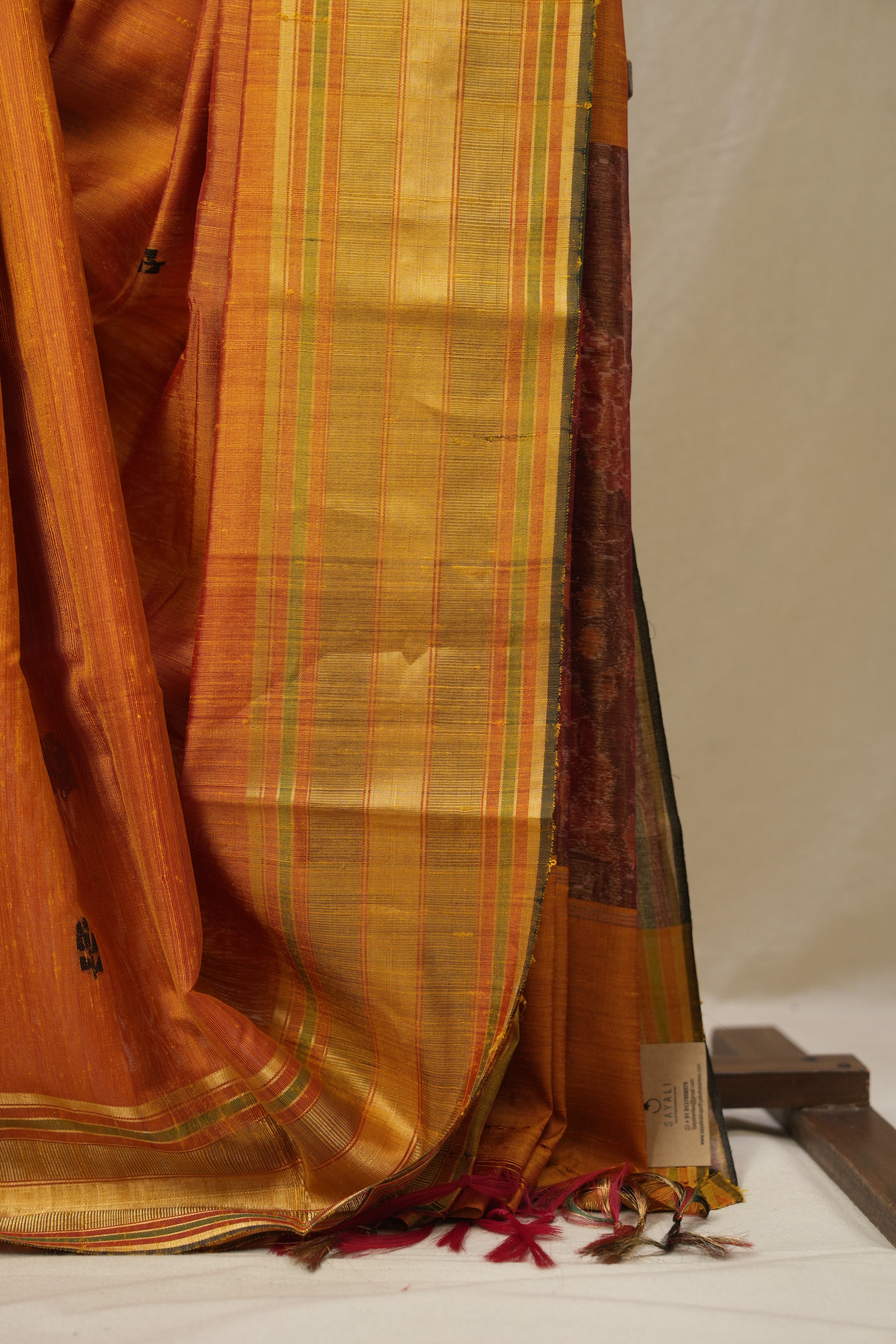 Orange Raw Silk Saree - SRORSS980