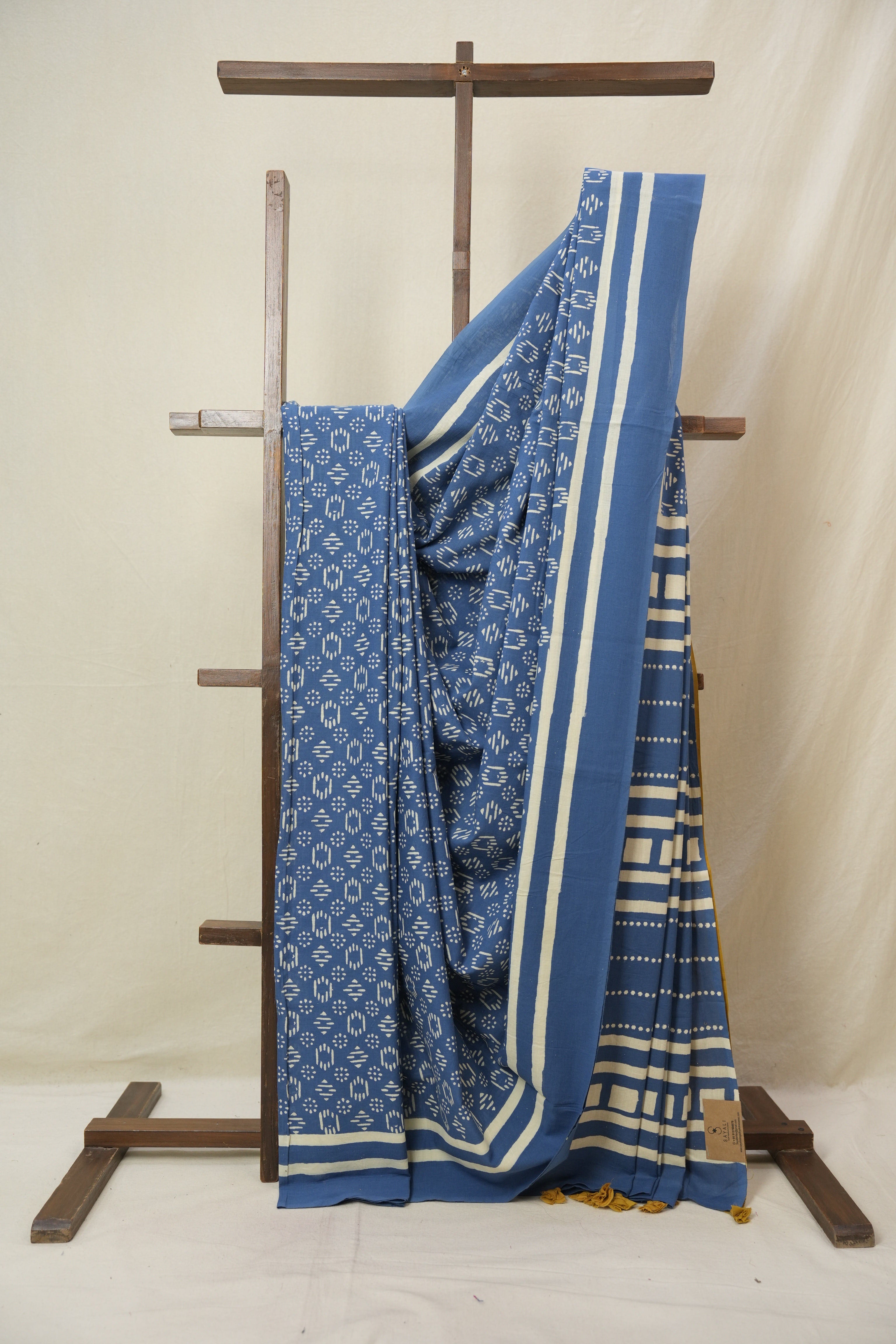 Blue HBP Cotton Saree - SRBCS3305