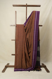 Maroon Patteda Anchu Saree - SRMPAS185