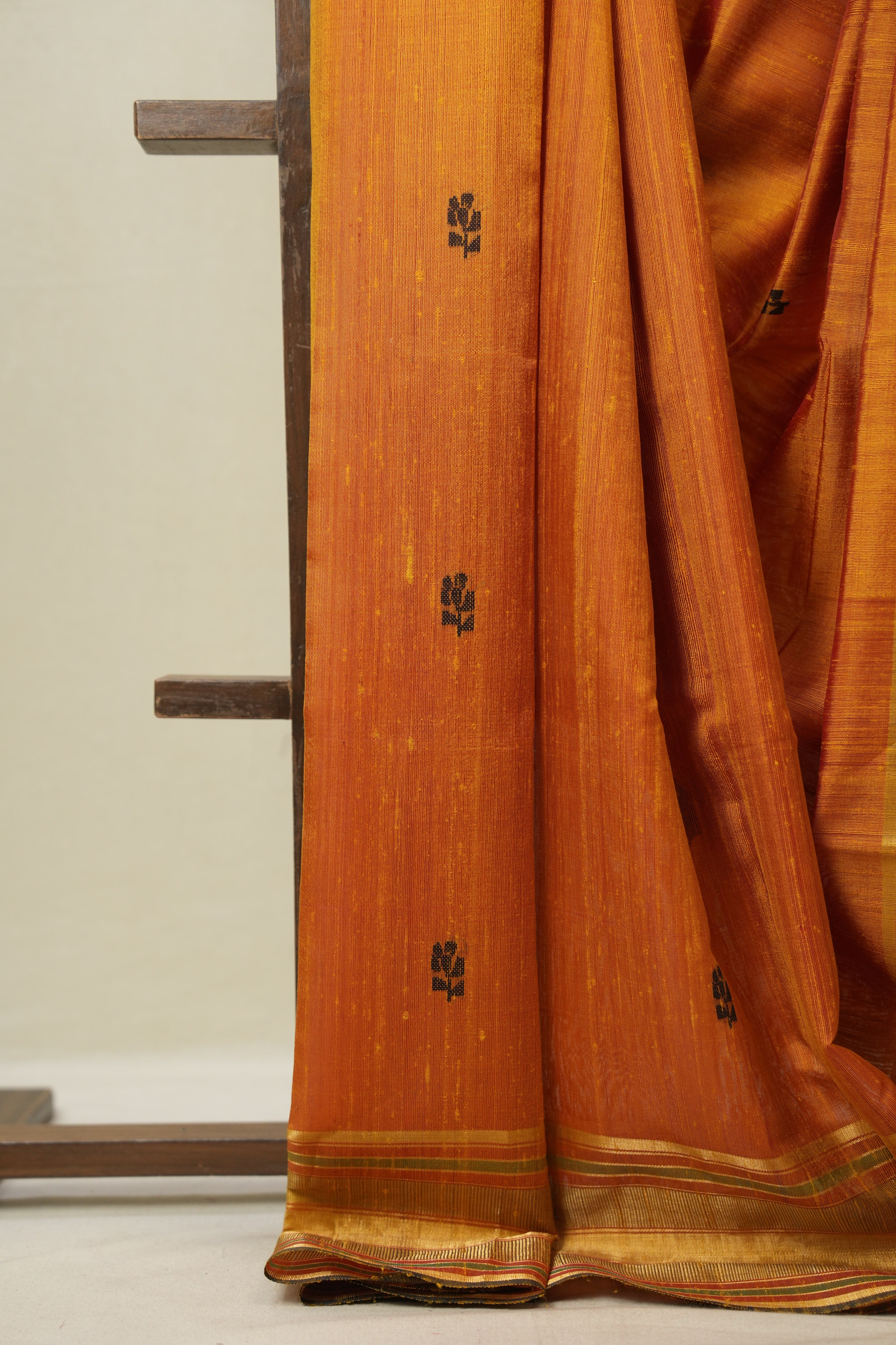 Orange Raw Silk Saree - SRORSS980