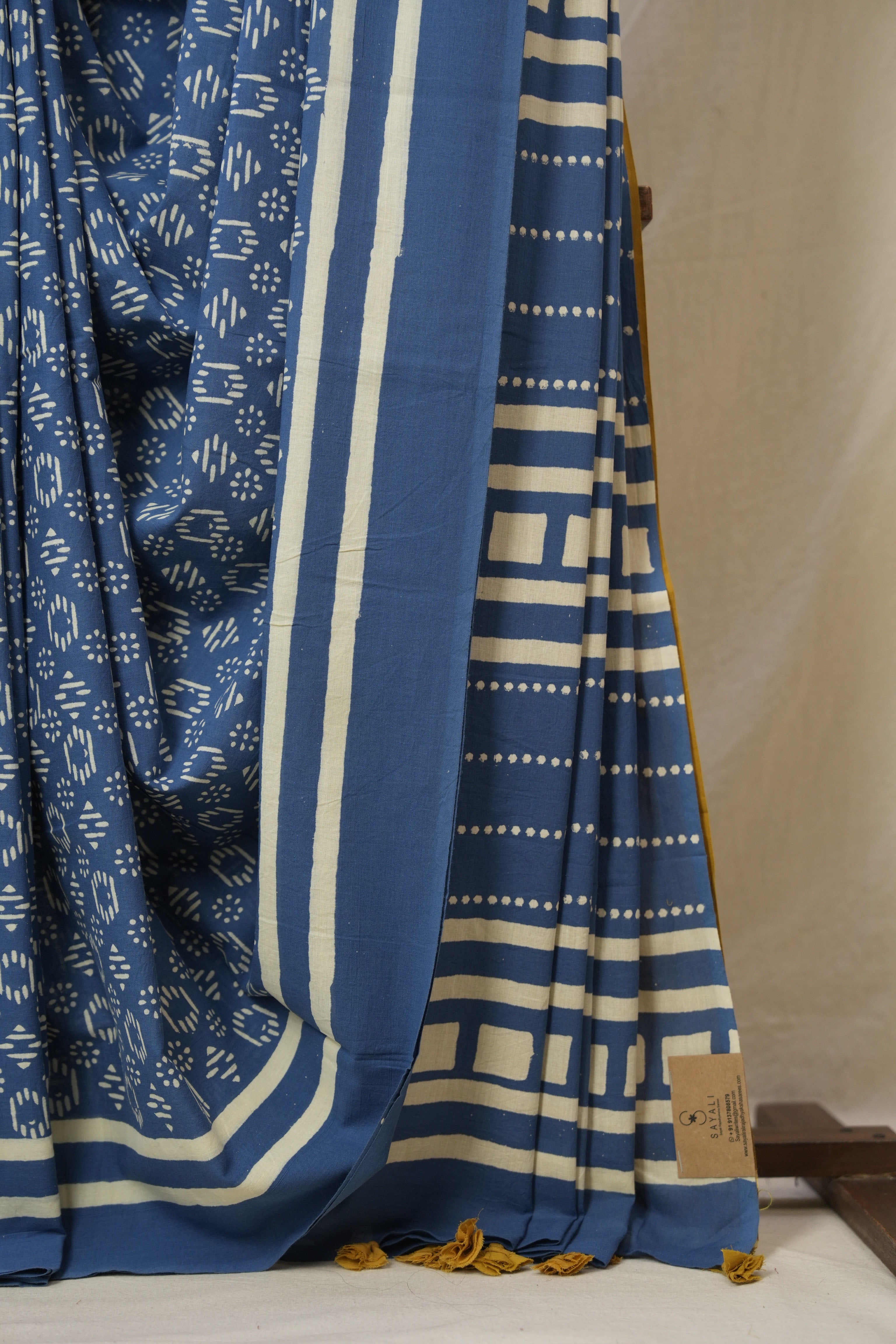 Blue HBP Cotton Saree - SRBCS3305