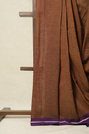 Maroon Patteda Anchu Saree - SRMPAS185