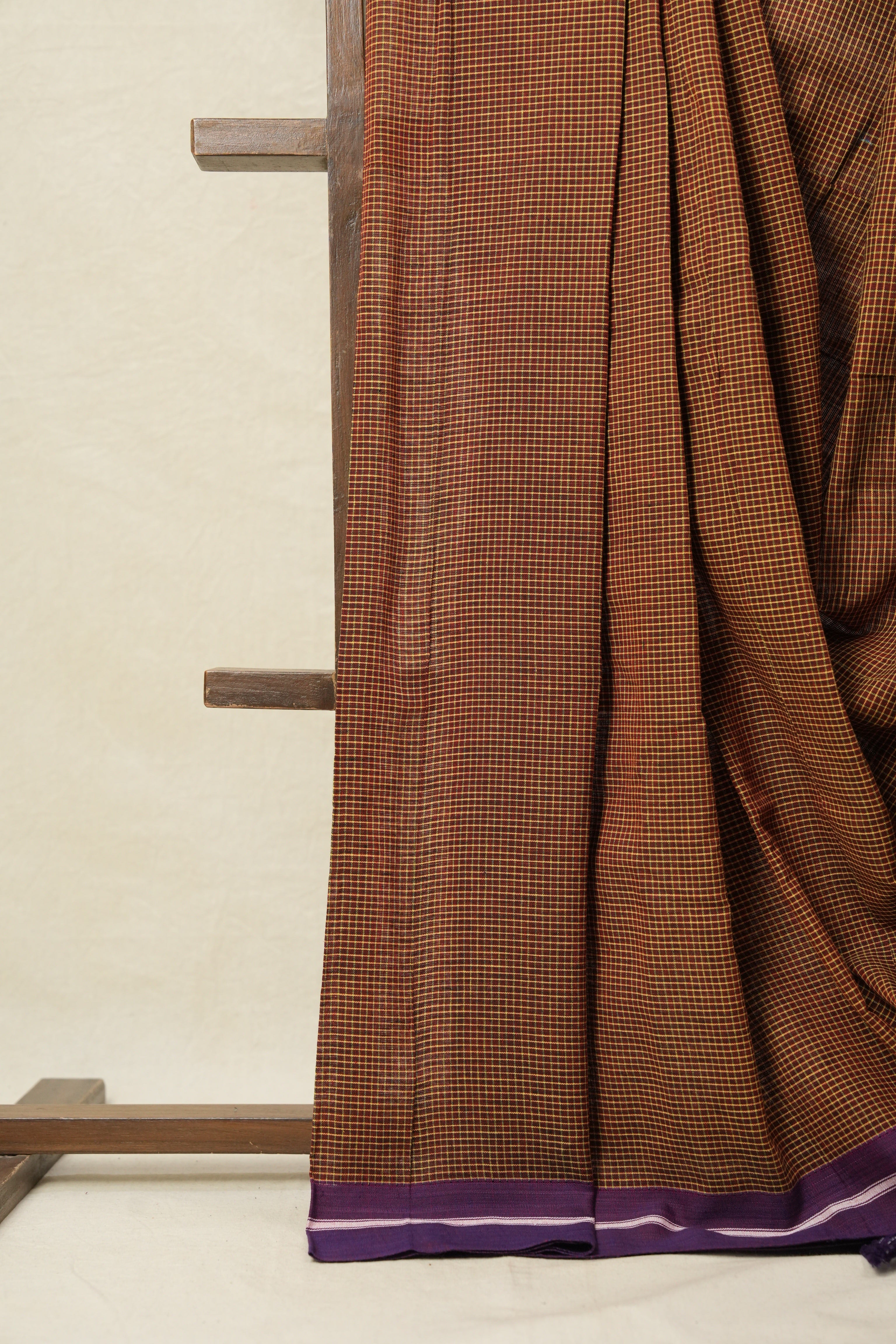 Maroon Patteda Anchu Saree - SRMPAS185