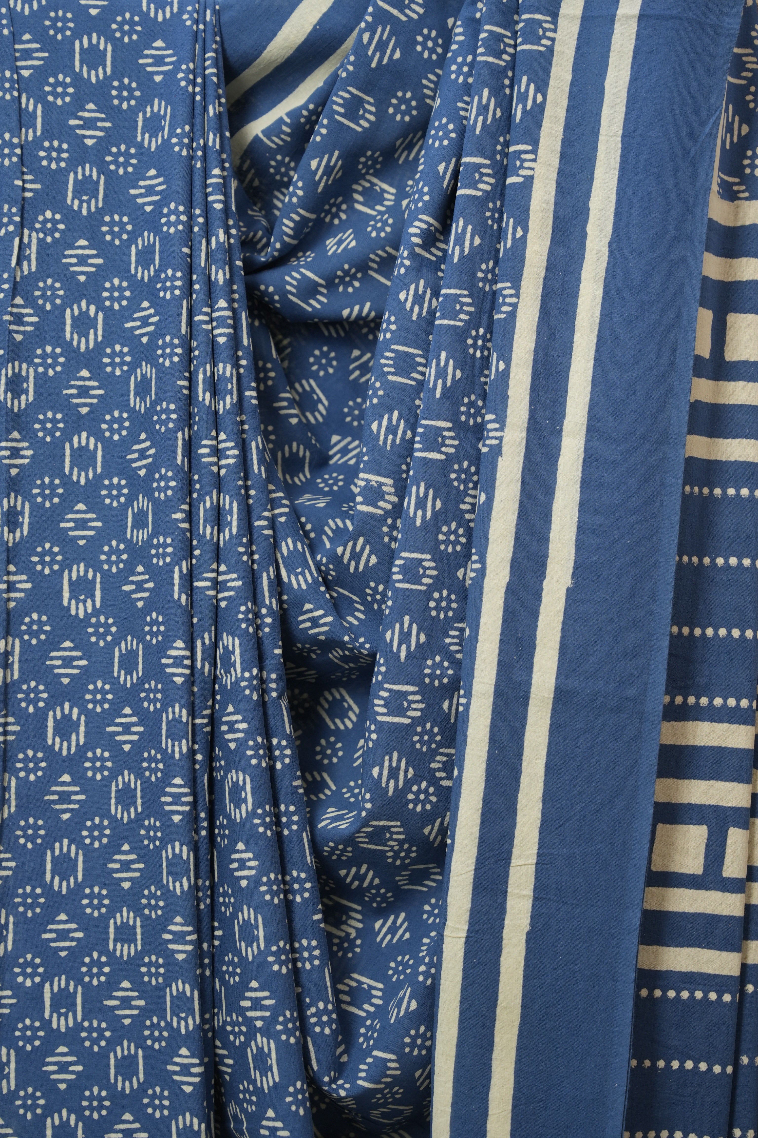 Blue HBP Cotton Saree - SRBCS3305