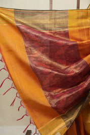 Orange Raw Silk Saree - SRORSS980