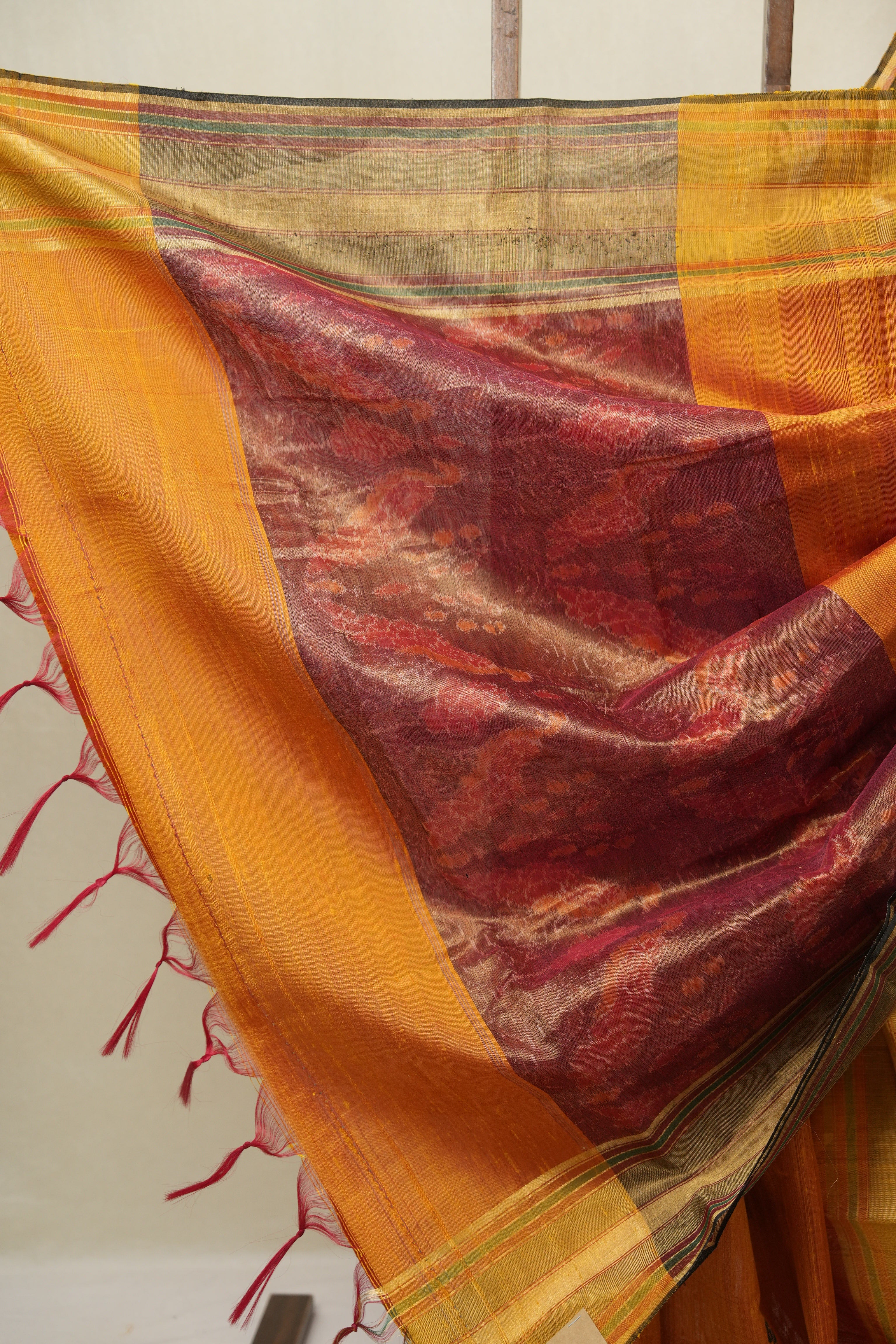 Orange Raw Silk Saree - SRORSS980