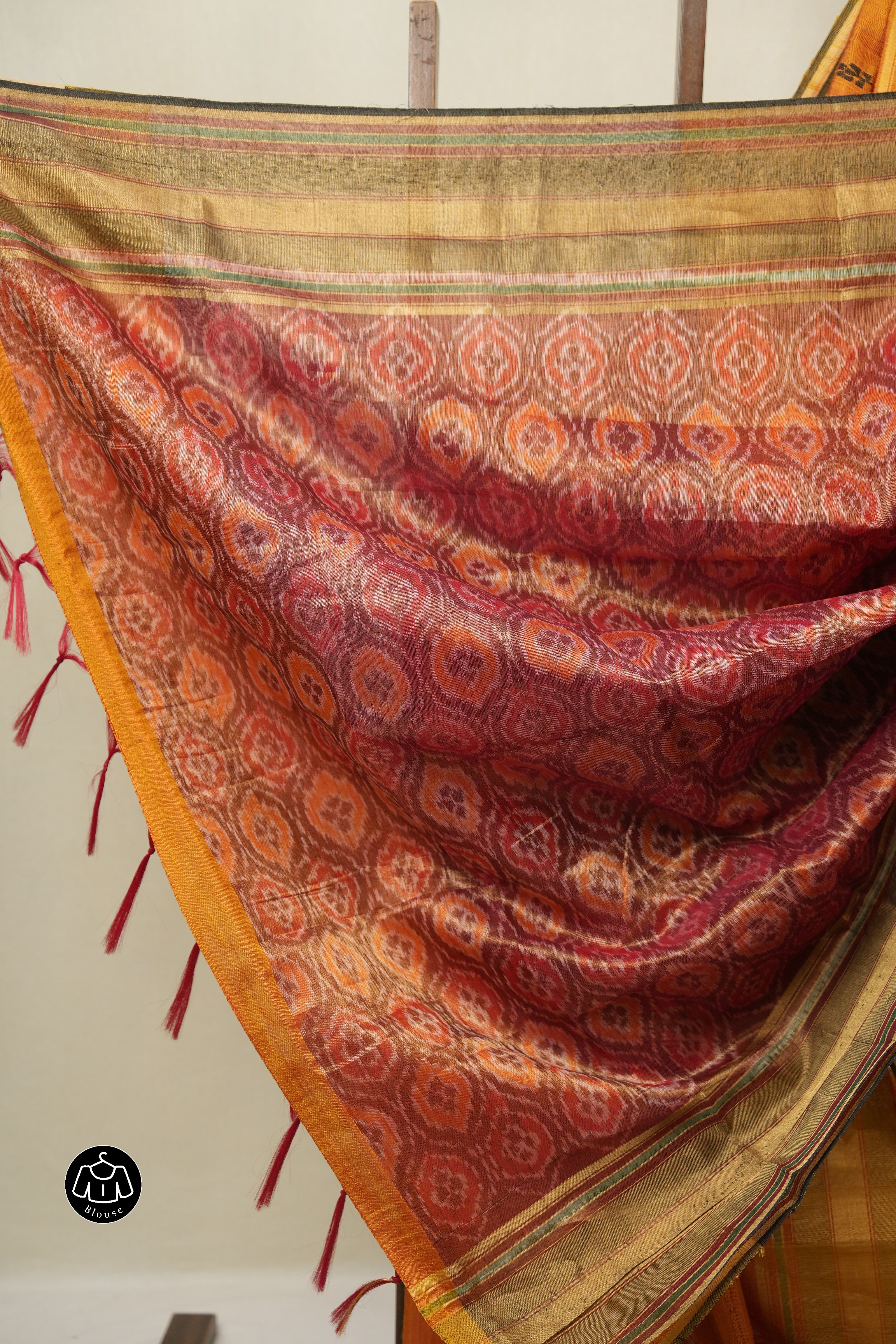 Orange Raw Silk Saree - SRORSS980