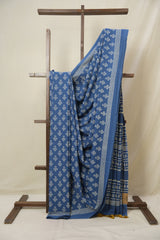 Blue HBP Cotton Saree - SRBCS3306