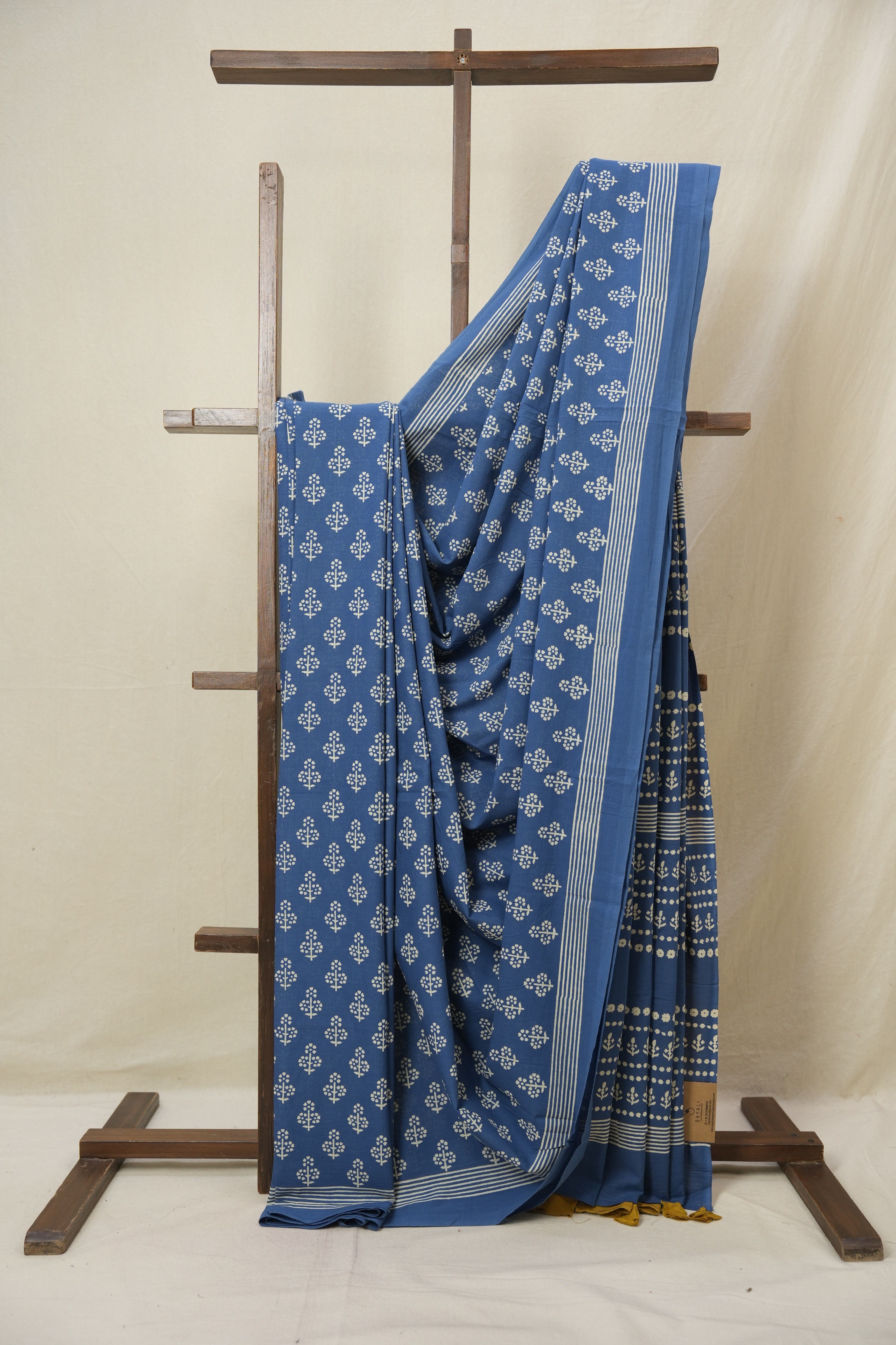 Blue HBP Cotton Saree - SRBCS3280