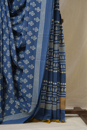 Blue HBP Cotton Saree - SRBCS3306