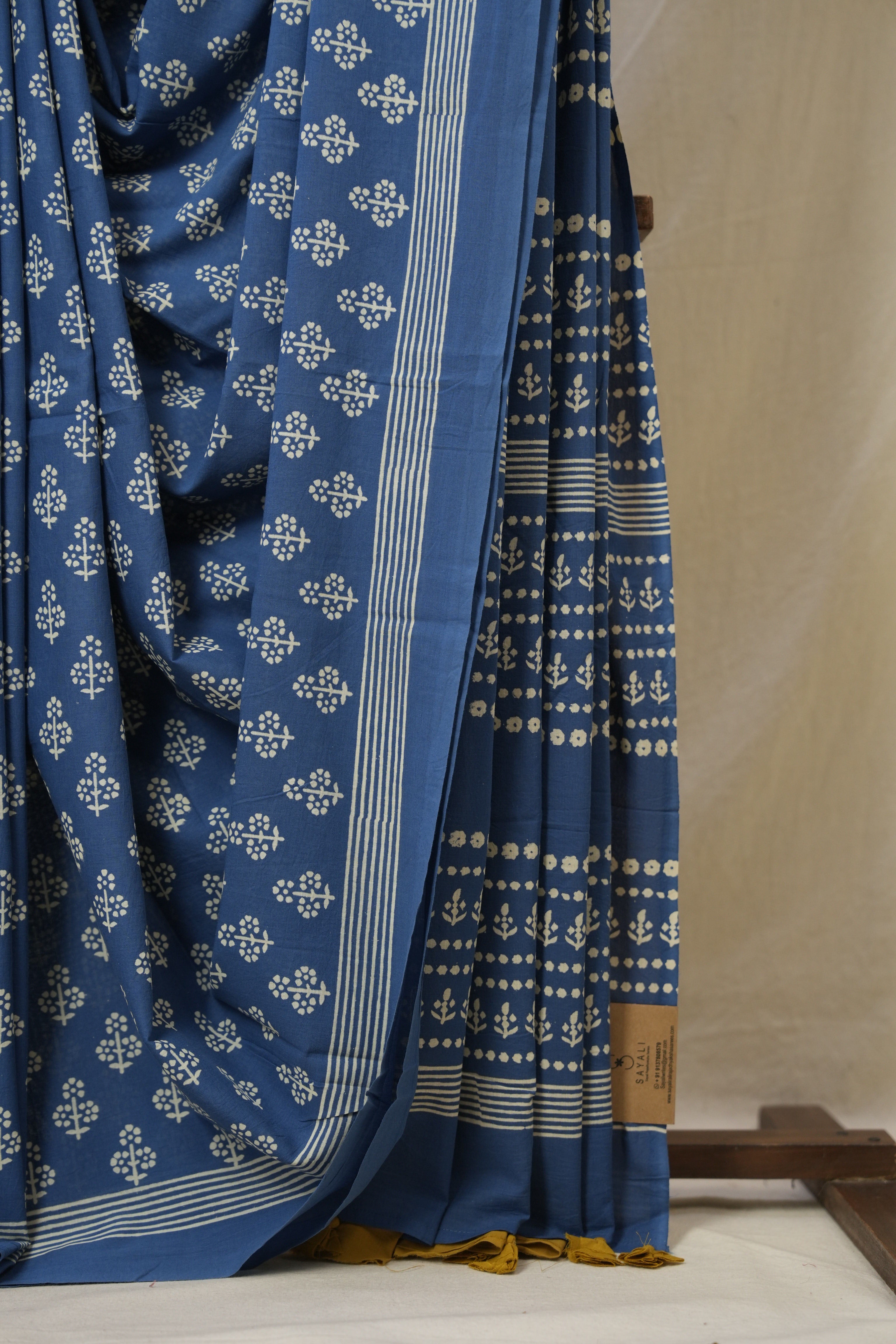 Blue HBP Cotton Saree - SRBCS3306