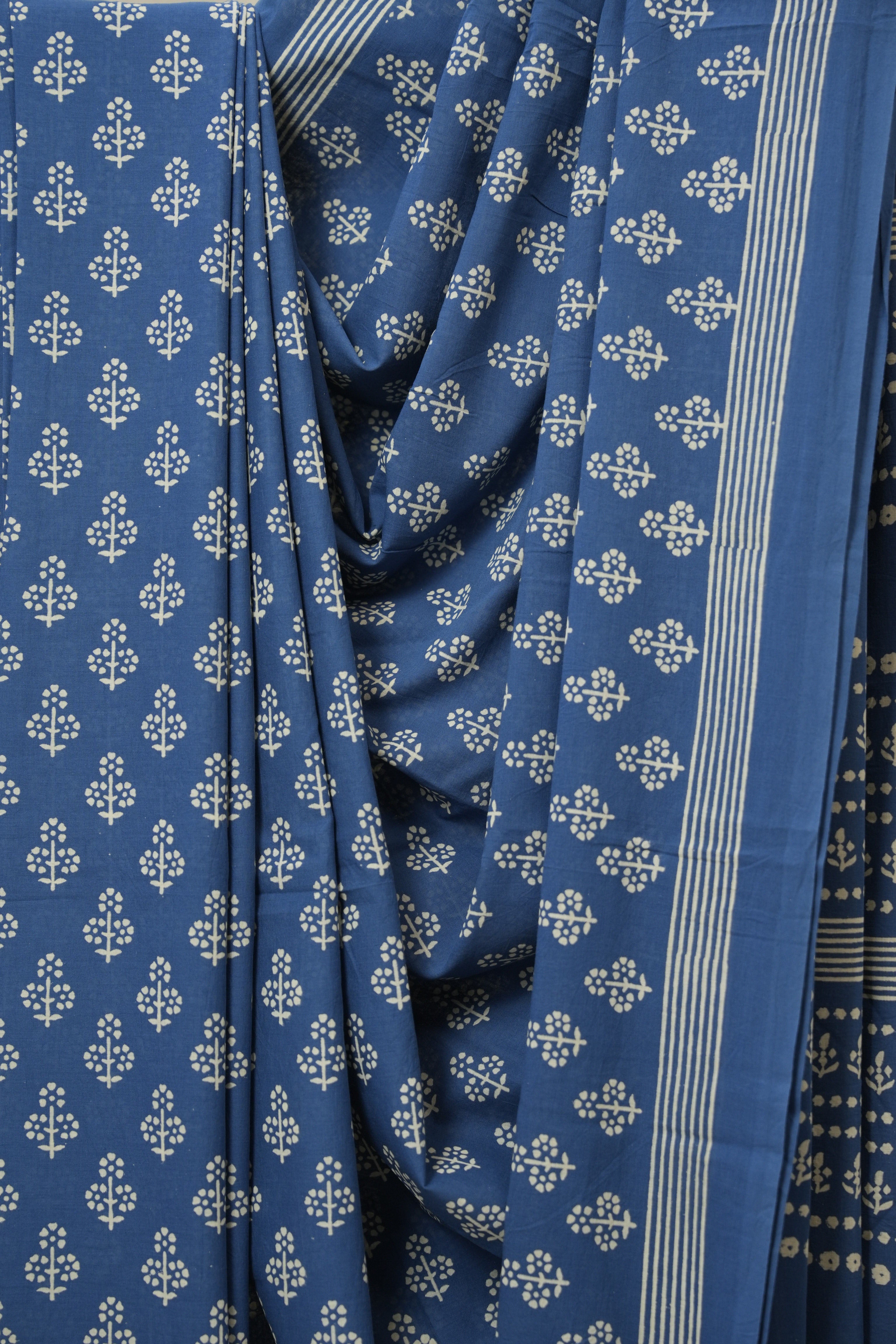Blue HBP Cotton Saree - SRBCS3306