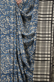 Sky Blue HBP Cotton Saree - SRSBCS2844