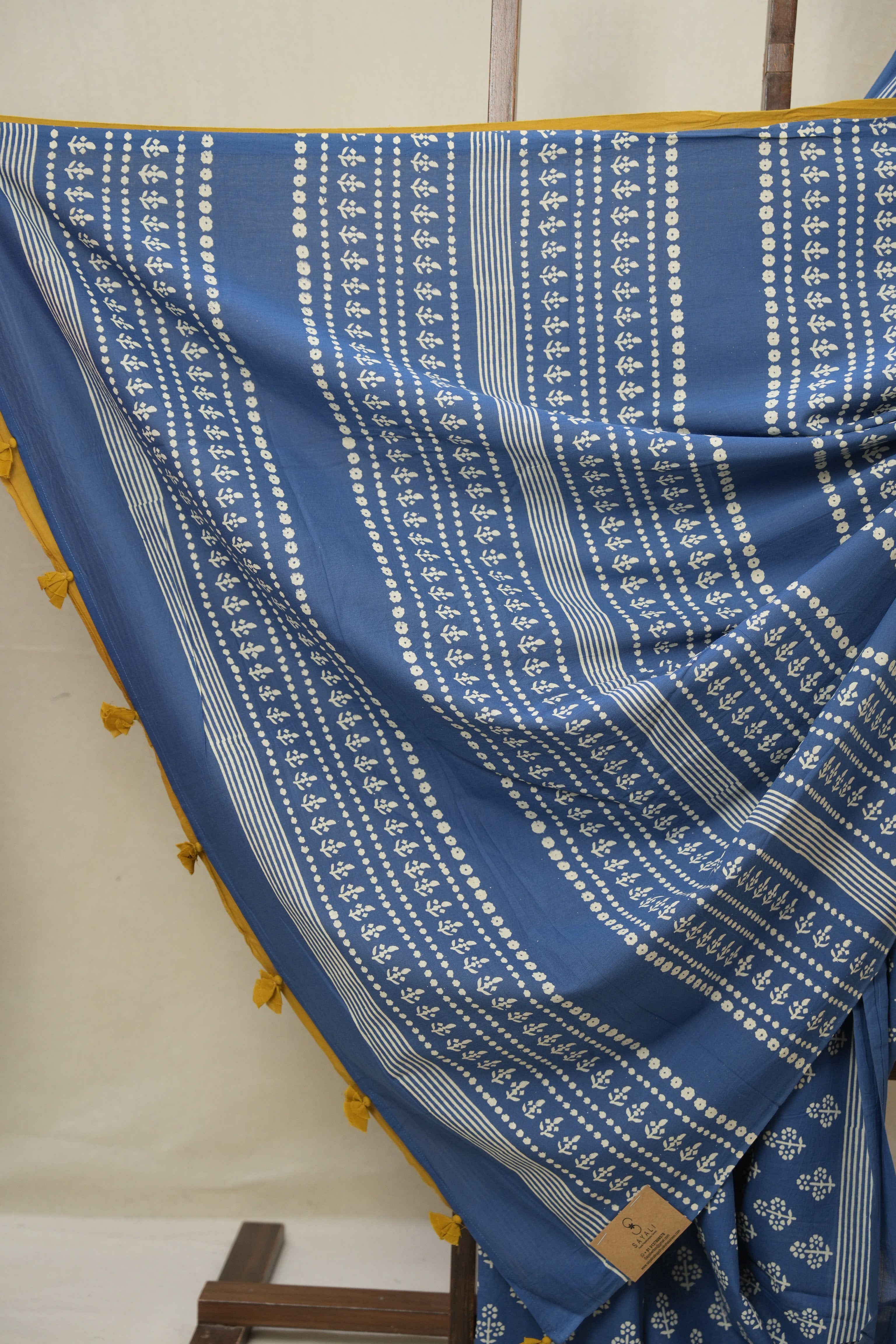 Blue HBP Cotton Saree - SRBCS3280