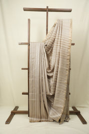 Beige Tussar Silk Saree - SRBTSS1945