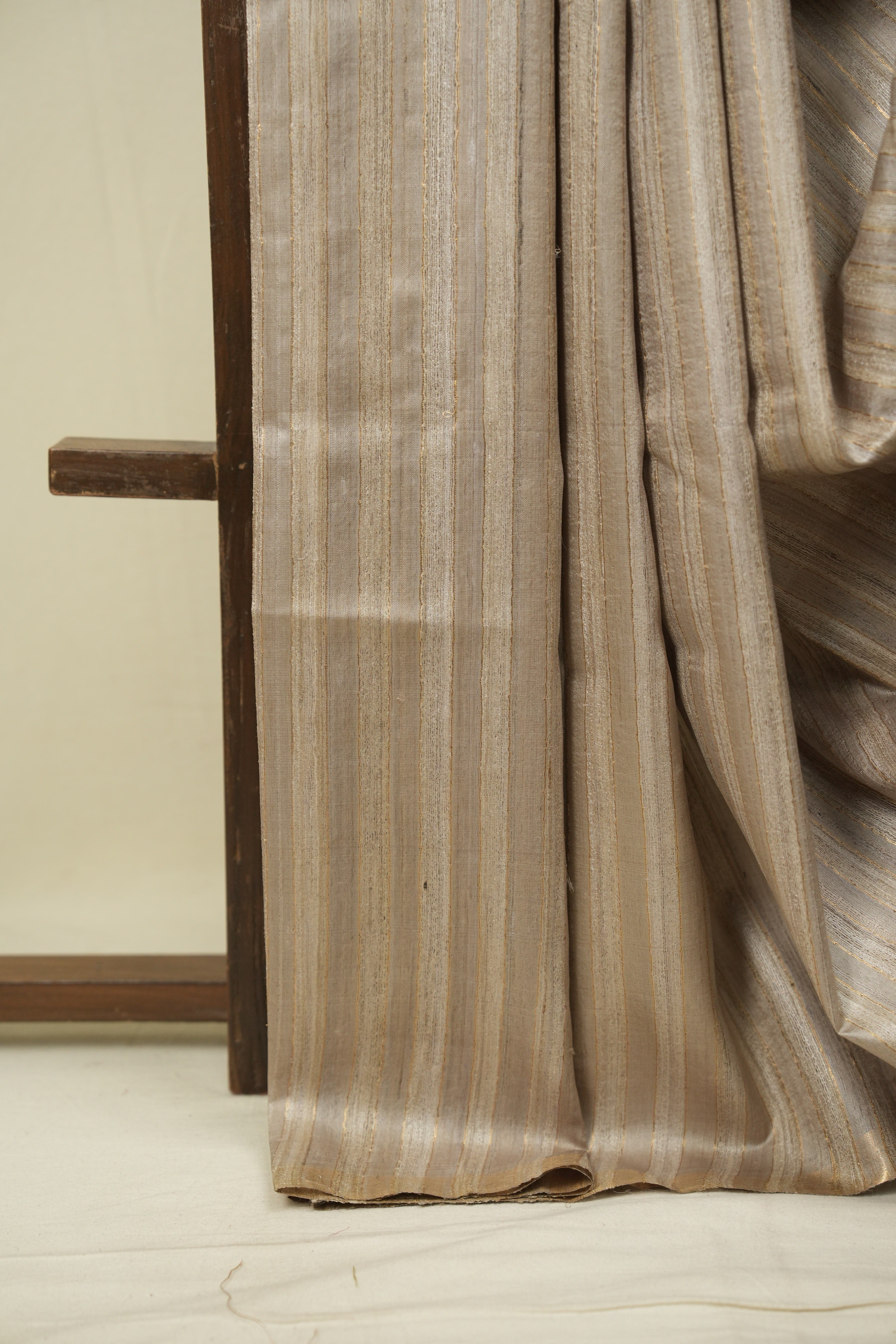 Beige Tussar Silk Saree - SRBTSS1945