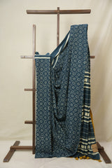 Teal Green HBP Cotton Saree - SRTGCS3309