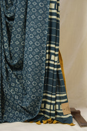 Blue HBP Cotton Saree - SRBCS3310