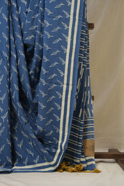 Blue HBP Cotton Saree - SRBCS3284