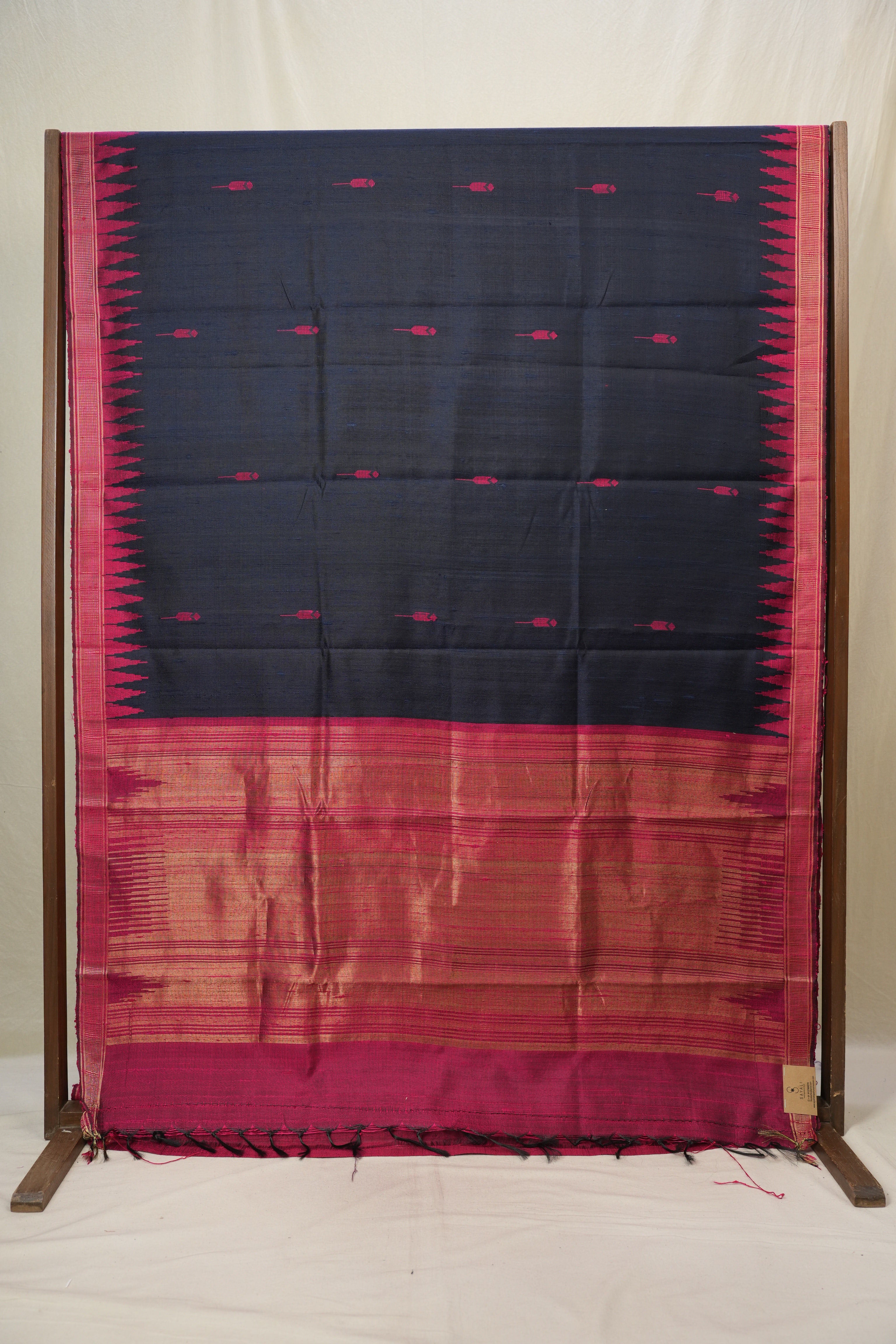 Blue Raw Silk Saree - SRBRSS977