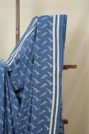 Blue HBP Cotton Saree - SRBCS3304