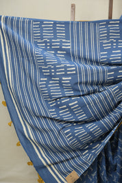 Blue HBP Cotton Saree - SRBCS3307