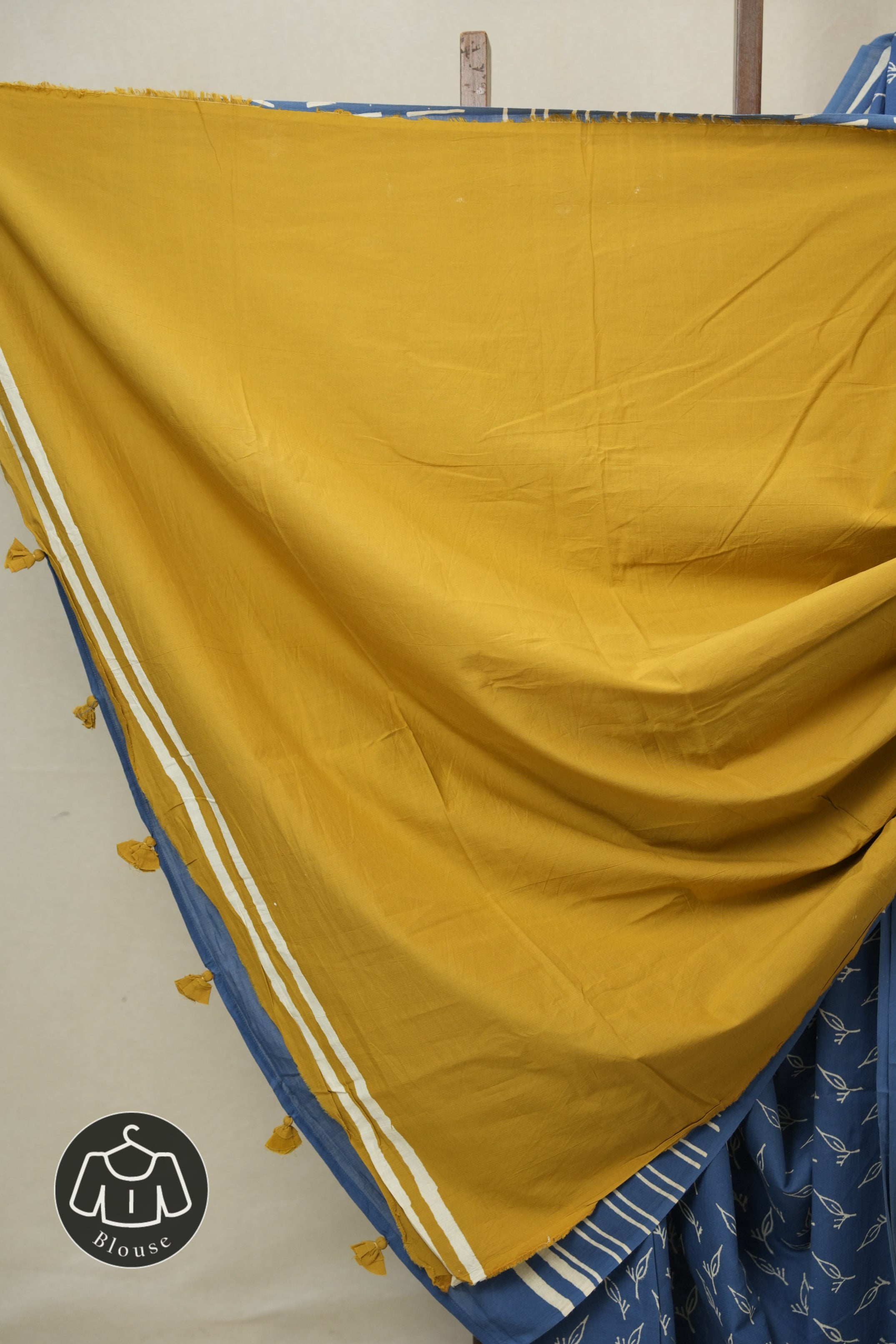 Blue HBP Cotton Saree - SRBCS3307
