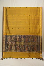 Mustard Raw Silk Saree - SRMRSS972
