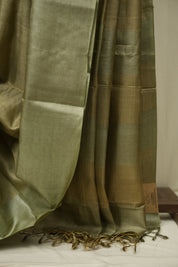 Sage Green Tussar Silk Saree - SRGTSS1930