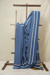 Blue HBP Cotton Saree - SRBCS3304