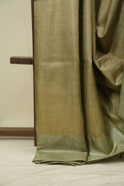 Sage Green Tussar Silk Saree - SRGTSS1930