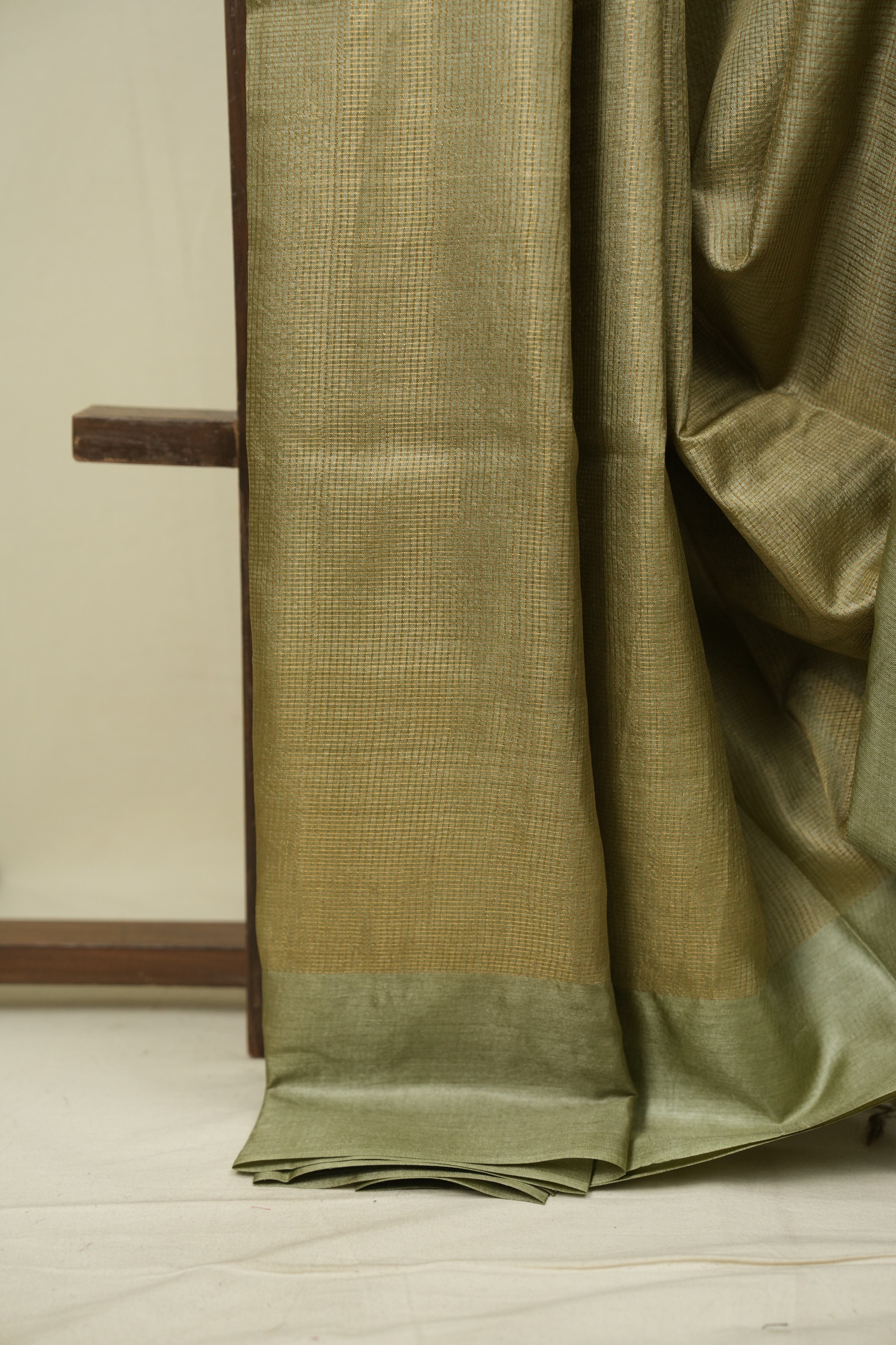 Sage Green Tussar Silk Saree - SRGTSS1930